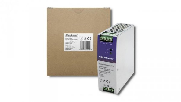 Qoltec Przemysłowy zasilacz na szynę DIN 120W 24V 5A