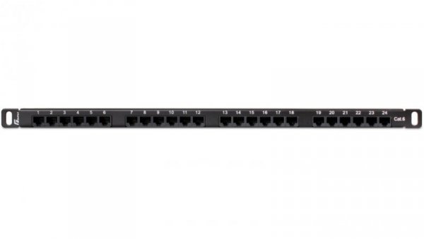 Patch panel UTP kat. 6, 24 porty (PGF-6UTP24-B7) GETFORT