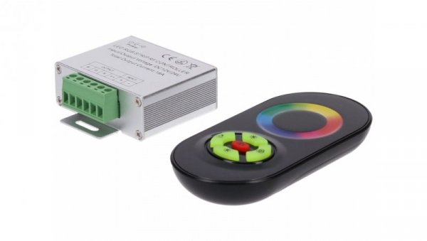 Sterownik LED RGB 3x6A touch RF czarny 12-24V Prescot
