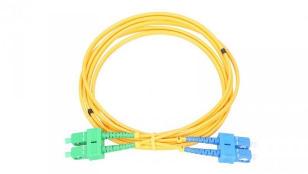 Patchcord PVC, Jednomodowy, Duplex, G652D, 3mm, 2m Extralink SC/UPC-SC/APC