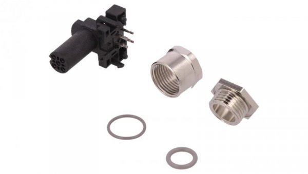 Gniazdo M12 5-pin żeńskie kod A-DeviceNet CANopen THT IP67 T4145015051-001
