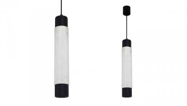 Lampa wisząca MARBLE WHITE/BLACK 1xGU10 ML6341 Milagro