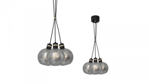 Lampa wisząca OMEGA BLACK / GOLD 3xE27 MLP6532 Milagro