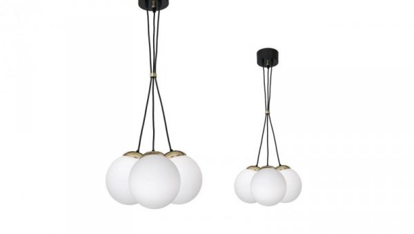 Lampa wisząca SPARTA BLACK / GOLD 3xE14 MLP6499 Milagro