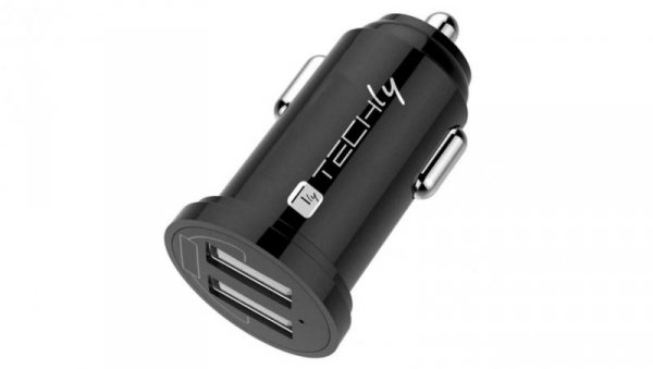 Samochodowa Mini Ładowarka 2x USB 5V 4.8A/24W Techly