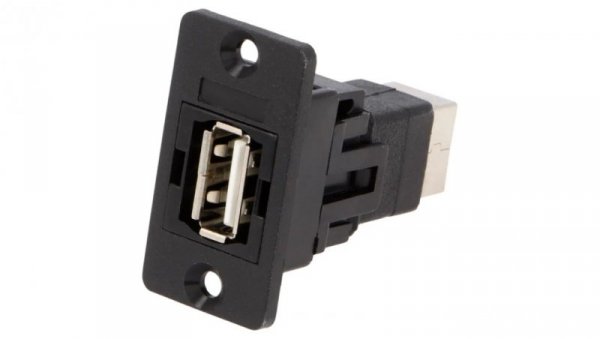 Adapter USB A - USB B 2.0 gniazdo SLIM złocony CP30609N