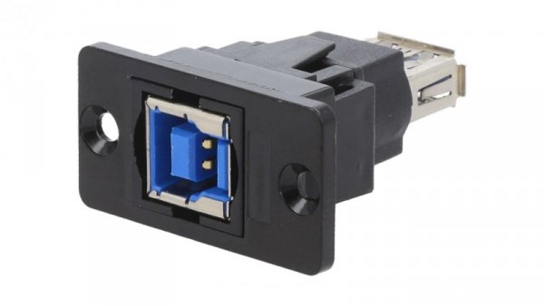 Adapter USB A - USB B 3.0 gniazdo SLIM złocony CP30606NMB