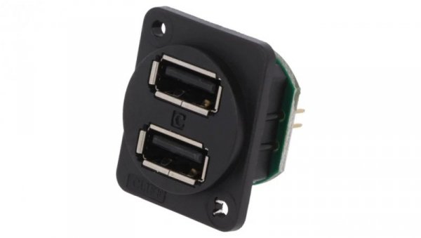 Gniazdo USB A na panel otwór pod śrubę płaską przykręcany CP30100X