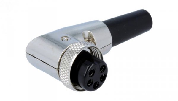 Wtyk mikrofonowe żeńskie 5-pin na przewód kątowe 90 6mm FC684225R