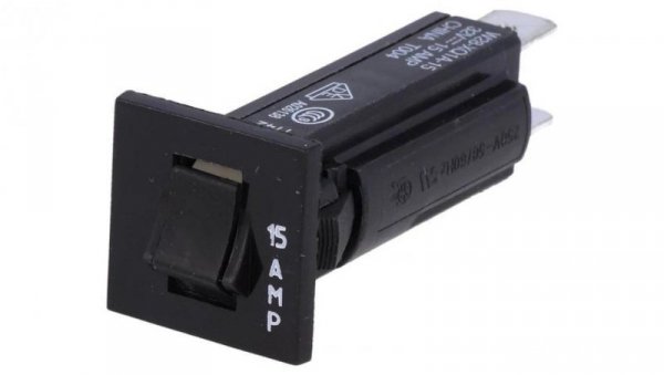 Wyłącznik nadprądowy 250VAC 32VDC 15A SPST-NC na panel 3-1393250-0