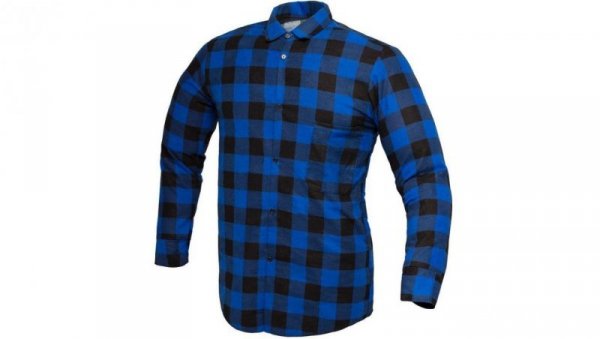 KOSZULA FLANELOWA NIEBIESKA, POLSKA ROZMIAR M