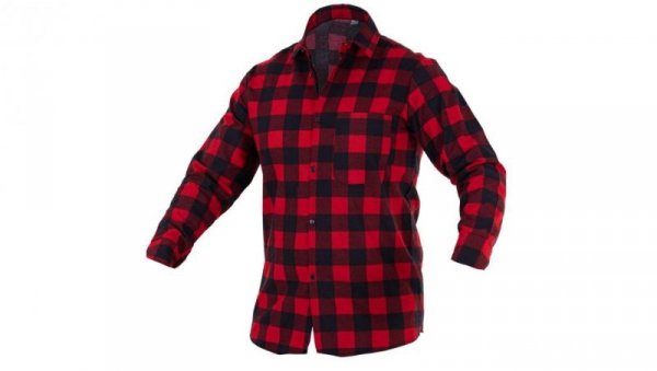 KOSZULA FLANELOWA CZERWONA, POLSKA ROZMIAR L