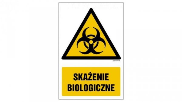 ZNAK - GF023 Skażenie biologiczne 10 x 15 cm TS - Płyta TD foto.