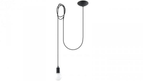 Lampa wisząca EDISON 1 LONG czarny