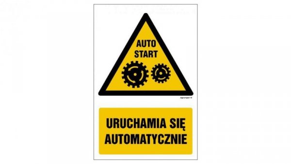 ZNAK - GF032 Uruchamia się automatycznie 10 x 15 cm PN - Płyta 1mm
