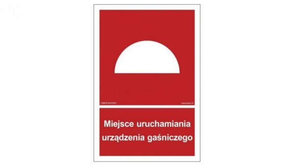 ZNAK - BB003 Miejsce uruchamiania urządzenia gaśniczego 15 x 22,2 cm FN - Folia samoprzylepna