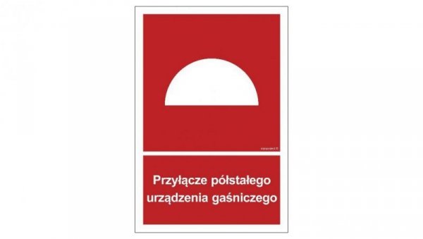 ZNAK - BB004 Przyłącze półstałego urządzenia gaśniczego 15 x 22,2 cm PN - Płyta 1mm