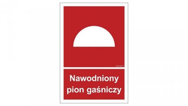 ZNAK - BC046 Nawodniony pion gaśniczy 10 x 14,8 cm PS - Płyta 1mm foto.