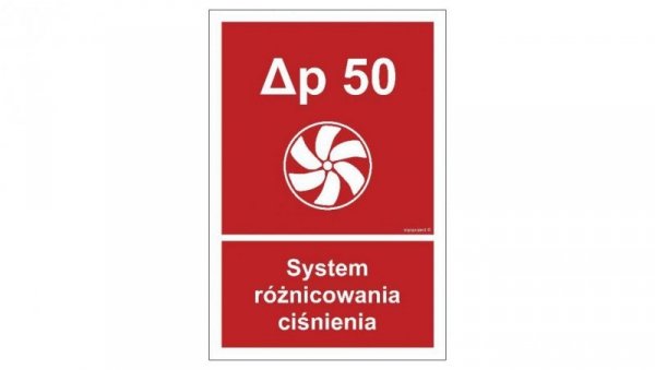 ZNAK - BC058 System różnicowania ciśnienia 20 x 29,6 cm FS - Folia samoprzylepna foto.