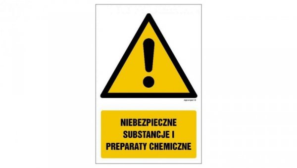 ZNAK - GF041 Niebezpieczne substancje i preparaty chemiczne 10 x 15 cm KS - Folia podłogowa foto.