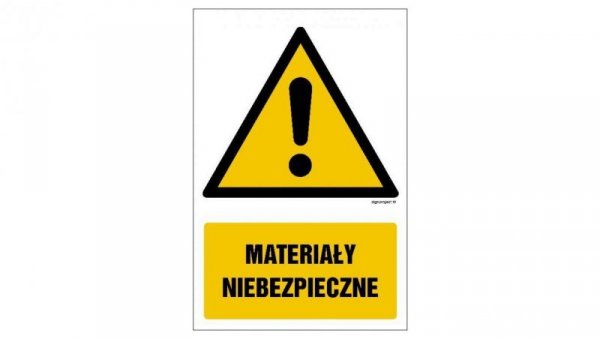 ZNAK - GF042 Materiały niebezpieczne 15 x 22,5 cm PN - Płyta 1mm