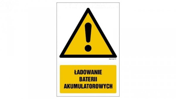 ZNAK - GF044 Ładowanie baterii akumulatorowych 10 x 15 cm PN - Płyta 1mm
