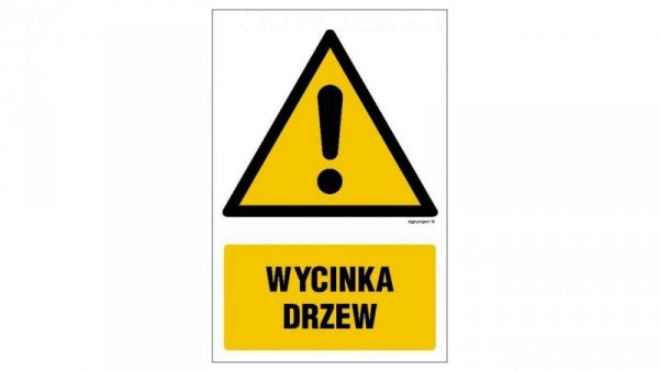 ZNAK - GF062 Wycinka drzew 10 x 15 cm TS - Płyta TD foto.