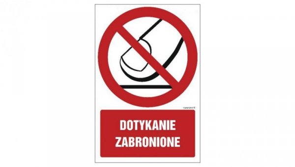 ZNAK - GC050 Dotykanie zabronione 15 x 22,5 cm KN - Folia podłogowa