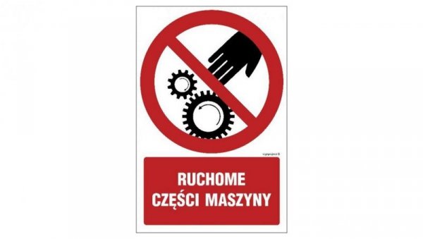 ZNAK - GC072 Ruchome części maszyny 10 x 15 cm KN - Folia podłogowa