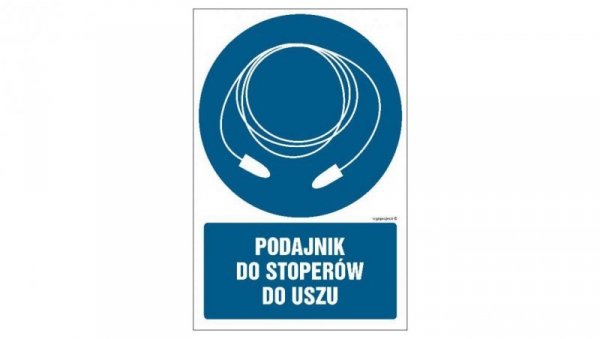 ZNAK - GL056 Podajnik do stoperów do uszu 10 x 15 cm FS - Folia samoprzylepna foto.
