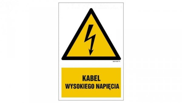 ZNAK - HA005 Kabel wysokiego napięcia - arkusz 9 naklejek 5 x 7,5 cm FN - Folia samoprzylepna
