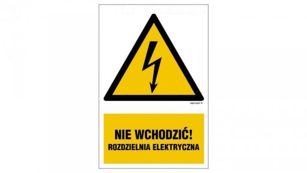 ZNAK - HA030 Nie wchodzić ! Rozdzielnia Elektryczna 70 x 105 cm FN - Folia samoprzylepna