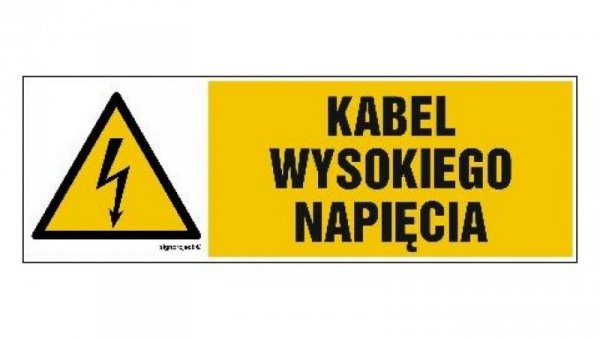 ZNAK - HB005 Kabel wysokiego napięcia 30 x 10 cm FN - Folia samoprzylepna