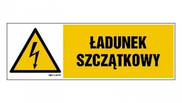 ZNAK - HB011 Ładunek szczątkowy 20 x 6,7 cm FN - Folia samoprzylepna