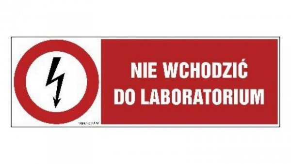 ZNAK - HD002 Nie załączać pracują ludzie - arkusz 8 naklejek - arkusz 8 naklejek 10 x 3,3 cm FN - Folia samoprzylepna