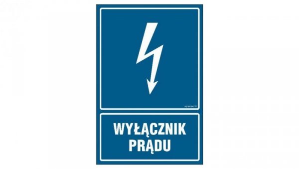 ZNAK - HG019 Wyłącznik prądu - arkusz 9 naklejek 5 x 7,5 cm FN - Folia samoprzylepna