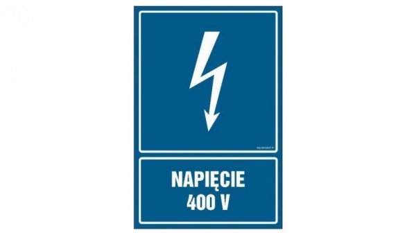 ZNAK - HG059 Napięcie 400 V 35 x 52,5 cm FN - Folia samoprzylepna