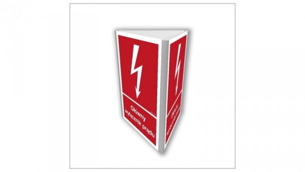 ZNAK - BC808 Główny wyłącznik prądu (3D dościenny) 50 x 75 cm PN - Płyta 1mm