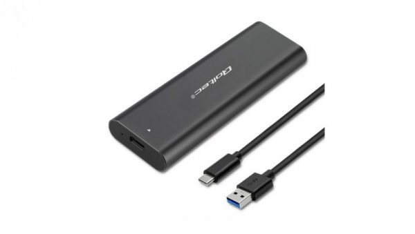 Qoltec Obudowa kieszeń do dysków M.2 SATA SSD NGFF USB typ C