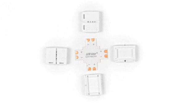 LED line łącznik do taśm LED CLICK CONNECTOR kątowy 8 mm 2 PIN Typ +