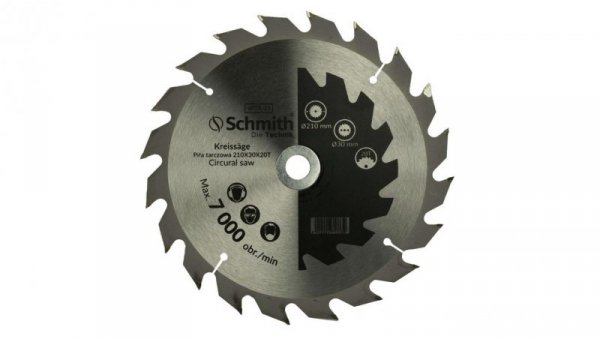 Tarcza piła do drewna widiowa 184x30 24T Schmith
