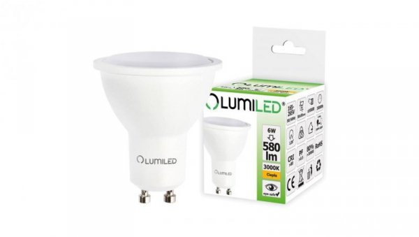Żarówka LED GU10 6W = 60W 580lm 3000K Ciepła 120 LUMILED