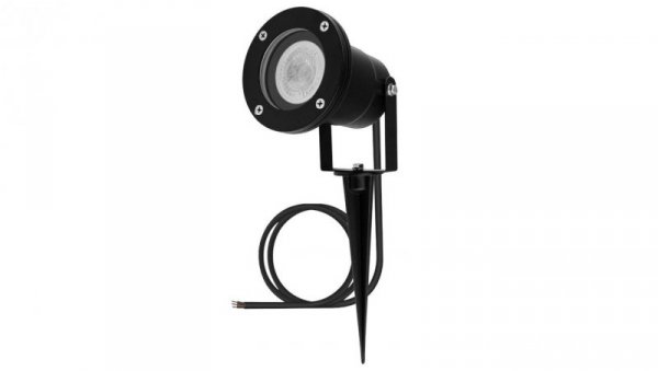 Lampa Ogrodowa Wbijana LED GU10 IP65 WODOSZCZELNA Czarna z Przewodem 1m HORTI LUMILED