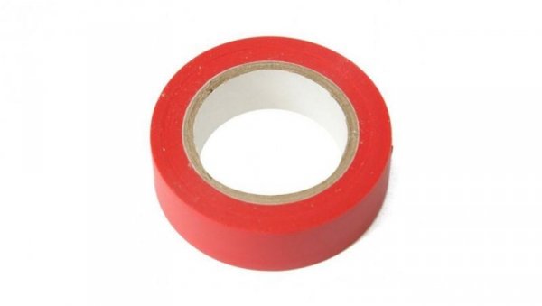 Taśma izolacyjna PVC czerwona 0,13 x 19mm x 25m / 25221