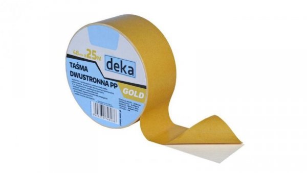 TAŚMA DWUSTRONNA PP GOLD 48MM*25M