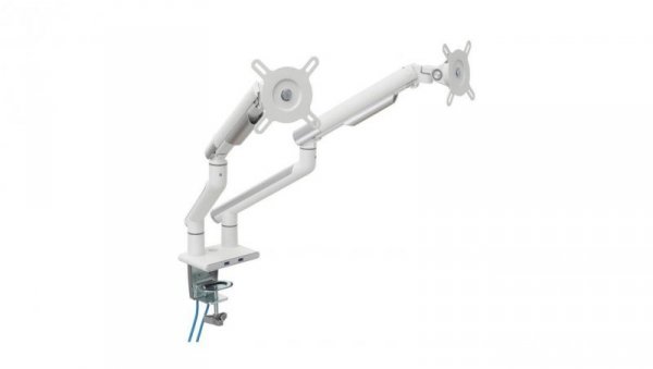 UCHWYT BIURKOWY GAZOWY DO 2 MONITORÓW LED/LCD 17-32 L-20GD ART 2-9kg 2xUSB 3.0 PREMIUM ALU