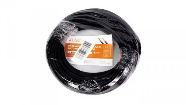 Przewód Keno 6mm2 czarny opakowanie 50m (KABEL-6MM-BLACK-50M)