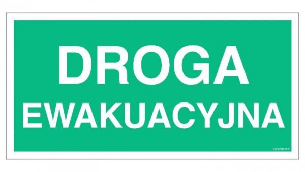 ZNAK - AC005 Droga ewakuacyjna 40 x 20 cm KS - Folia podłogowa foto.