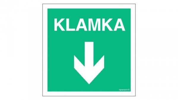 ZNAK - AC035 Klamka 15 x 15 cm PN - Płyta 1mm