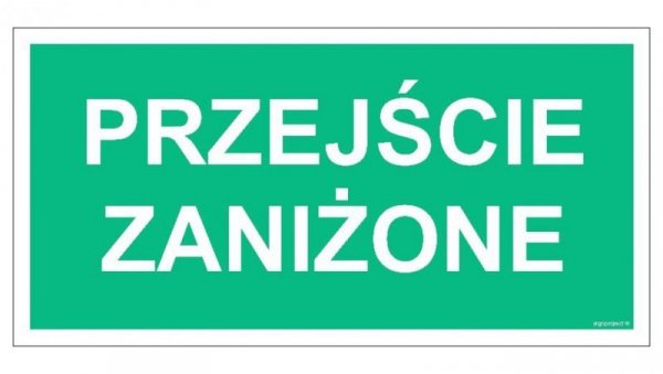 ZNAK - AC039 Przejście zaniżone 100 x 50 cm FS - Folia samoprzylepna foto.